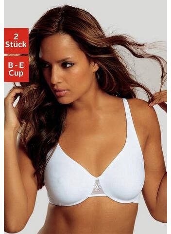 Nuance T shirt bh met beugel en naadloze, dubbellaagse cups(set, Set van 2 )