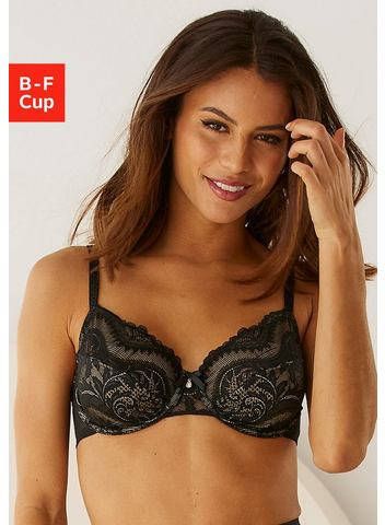 petite fleur gold Beugel bh van modieuze kant in glitter look