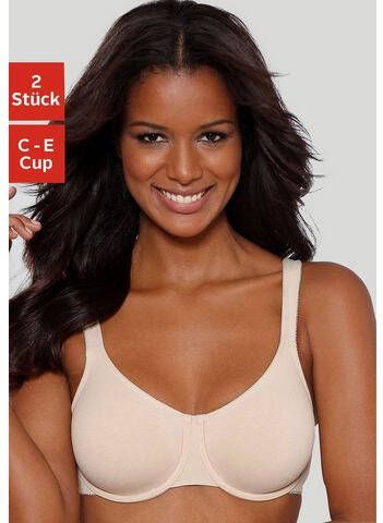 petite fleur Minimizer bh met beugel in katoenkwaliteit(set, Set van 2 )