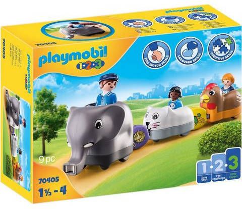Playmobil ® Constructie speelset Mijn dierentrein(70405 ), 1 2 3 Gemaakt in Europa(9 stuks )