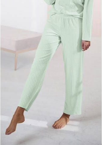 s.Oliver RED LABEL Beachwear Homewearbroek van duurzaam ribbreisel