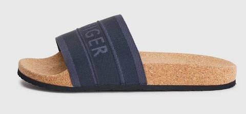 Tommy Hilfiger Badslippers CORK POOL SLIDE voor warme zomerdagen