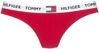 Slip THONG met contrastkleurige band & tommy hilfiger logo badge
