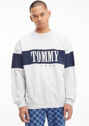 Tommy Hilfiger Jeans Men Grey Sweatshirt , Grijs, Heren