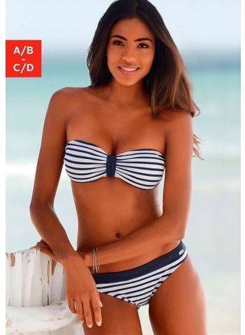 Venice Beach Bandeau bikinitop Summer met contrastkleurige lus