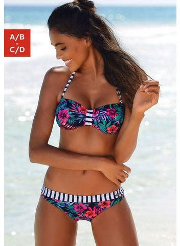Venice Beach Bandeau bikinitop Summer met contrastkleurige lus