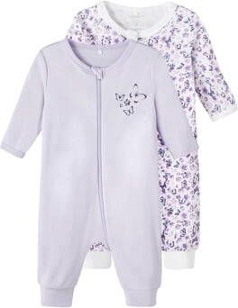 name it Slaapoverall 2 pack Purple Heather