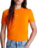 Calvin klein Micro Monologue TEE J30J322466Scbb Jeans, Oranje, Heren online kopen