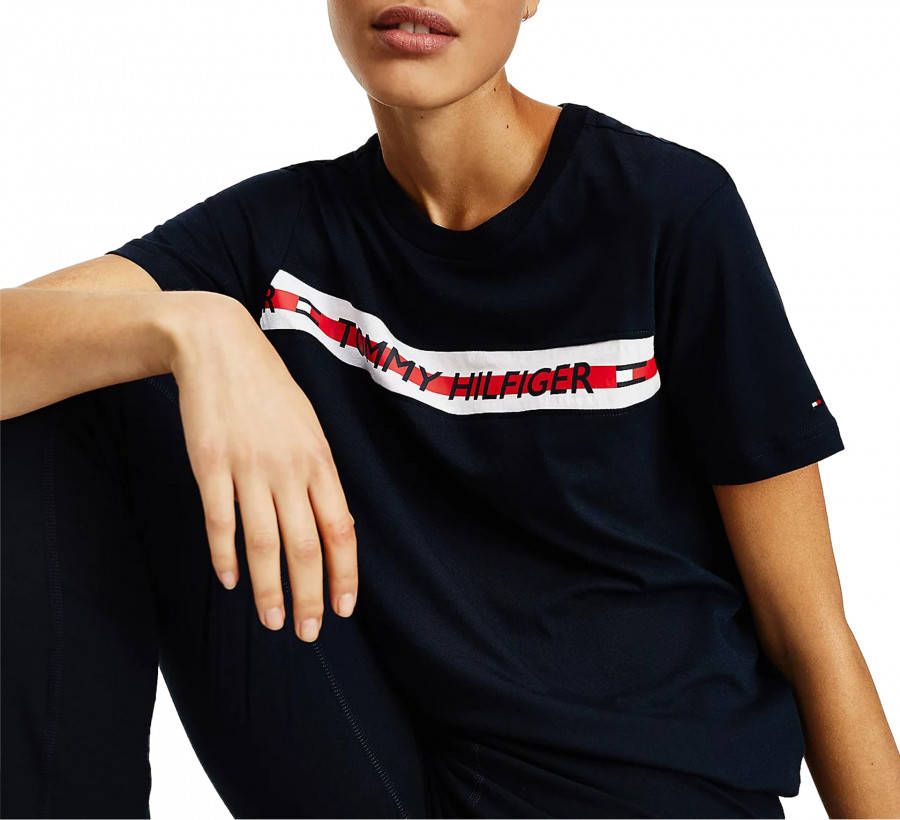Tommy Hilfiger T-shirt in lyocellblend met logoprint