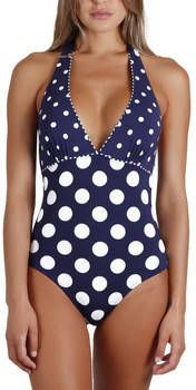 Admas Badpak 1 delig zwempak met voorgevormde haltertop Dots