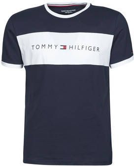 Shirt met ronde hals CN SS TEE LOGO FLAG met tommy hilfiger logo opschrift in colourblocking dessin