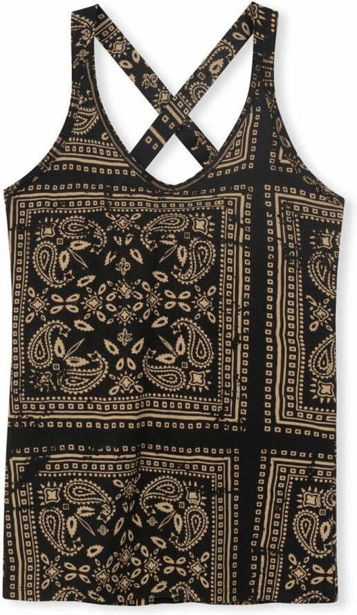 10DAYS Wrapper haltertop met paisley dessin