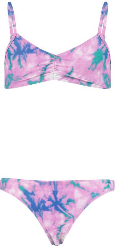 America Today Junior tie dye bikini Leona JR roze/blauw