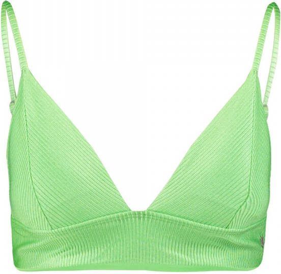 America Today bikinitop Alaya met rib structuur groen
