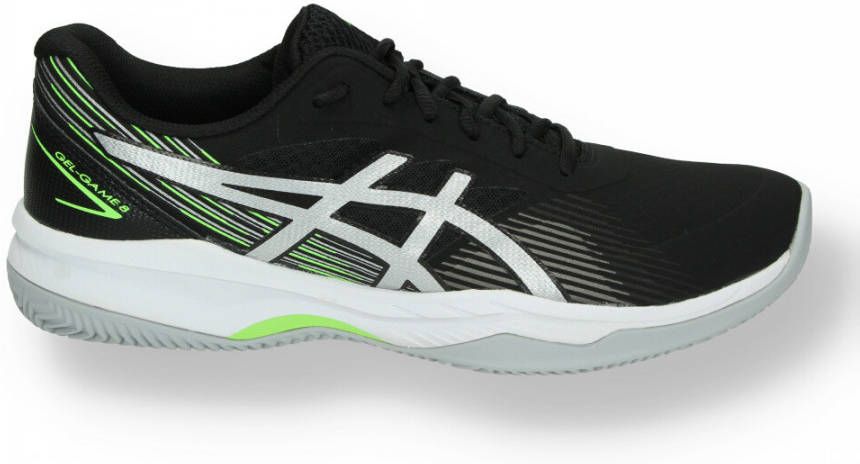 ASICS gel game 8 clay tennisschoenen zwart/zilver heren