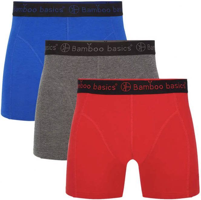 Bamboo Basics Boxershorts 3pack bamboo grey/navy/red(rico 012 )