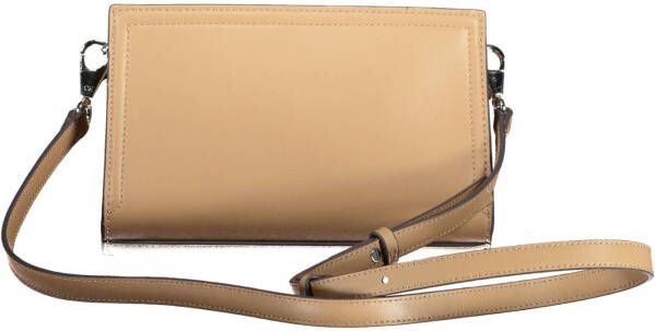 Calvin Klein Camel Schoudertas Minimal Hardware Crossbody