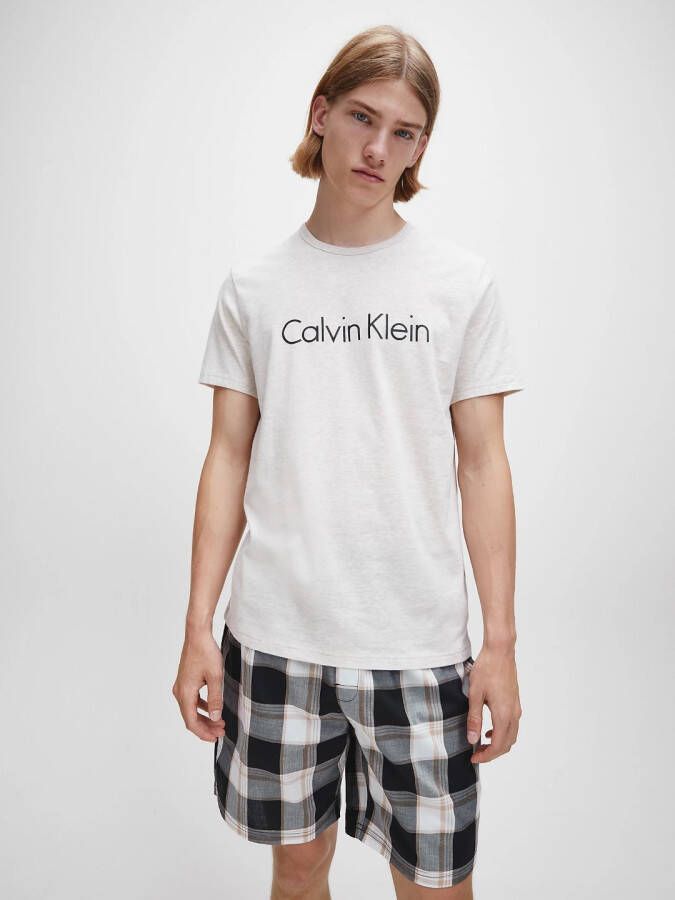 Calvin Klein Comfort Cotton lounge T-shirt met logoprint