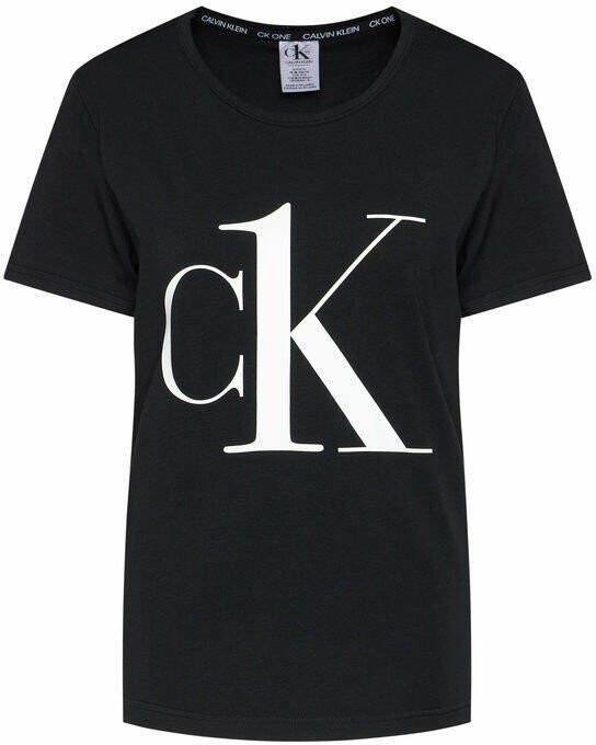 Calvin Klein T shirts S/S Crew Neck snake zwart