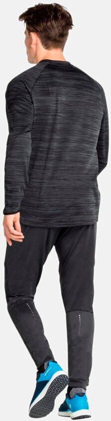 Odlo hardloopshirt Run Easy Warm zwart melange
