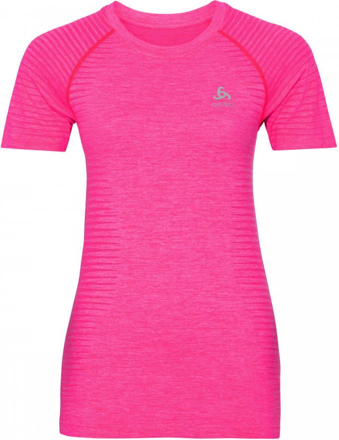 Odlo hardloop T shirt Essential Seamless koraalrood