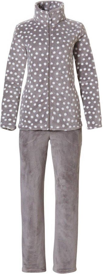 Pastunette Warm fleece home loungepak met rits 'deeply dotty'