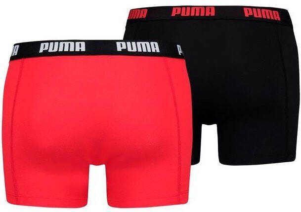Puma 2 pack heren boxershort basic rood/zwart