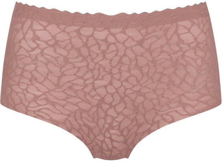 Sloggi ZERO Feel Lace 2.0 high waist slip met schulprand bruin