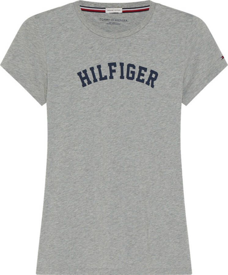 Tommy Hilfiger Uw0Uw00091 TEE Print T Shirt AND Tank Longwear Women Grey Heather