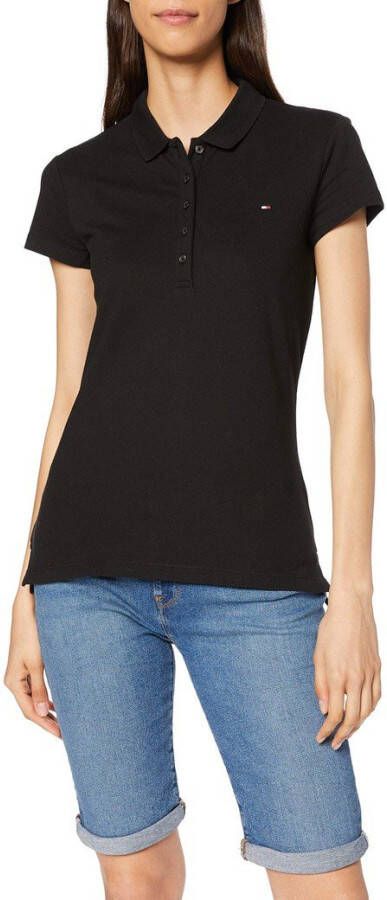 Tommy Hilfiger Poloshirt HERITAGE SHORT SLEEVE SLIM POLO met merklabel op borsthoogte