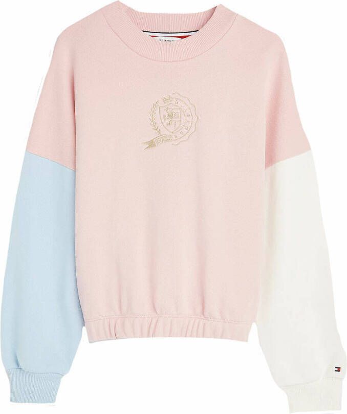 Tommy Hilfiger Sweater met colour blocking en borduring