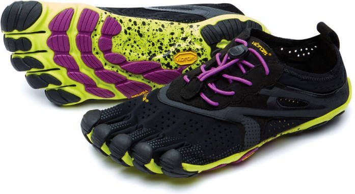 Vibram V Run Woman Black/Yellow/Purple Teen Schoenen