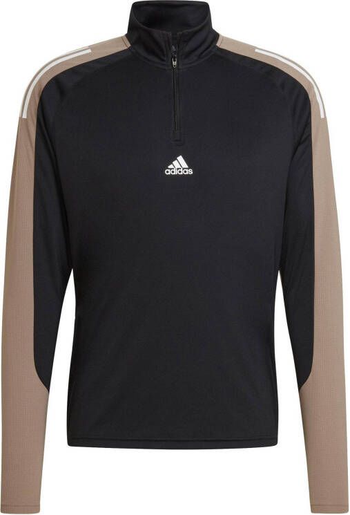 Adidas Performance Senior sport T shirt zwart/ecru/wit