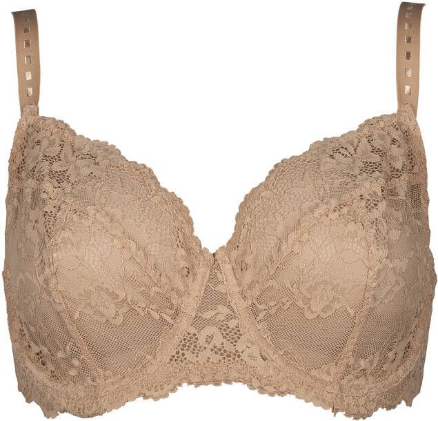 After Eden D-cup & up NIKKI ● POEDERKLEURIGE KANTEN BEUGEL BH