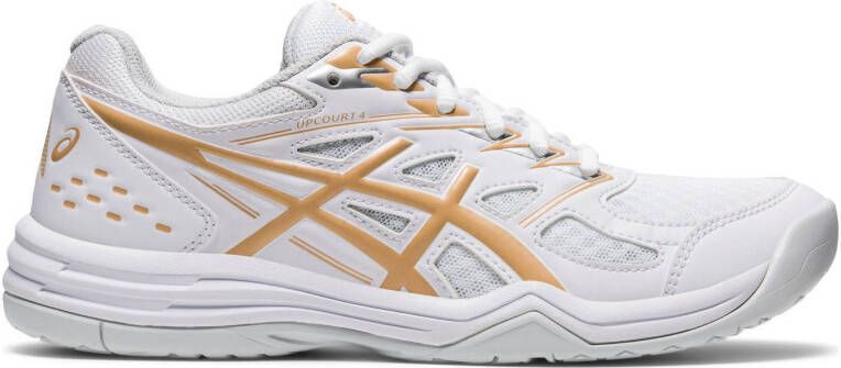 ASICS Upcourt 4 ps zaalsportschoenen wit/champagne