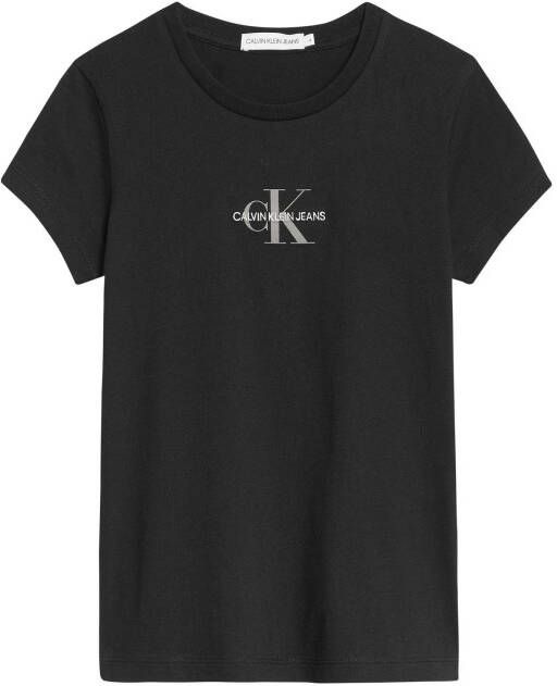 Calvin klein JEANS T shirt Geen van biologisch katoen zwart