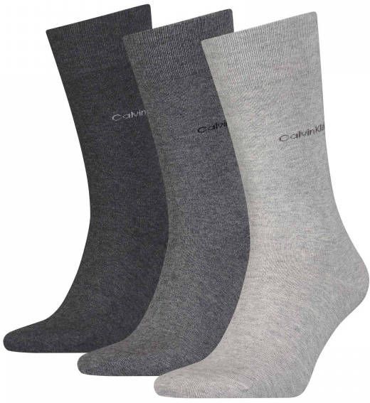 Calvin Klein sokken met logo set van 3 grijs