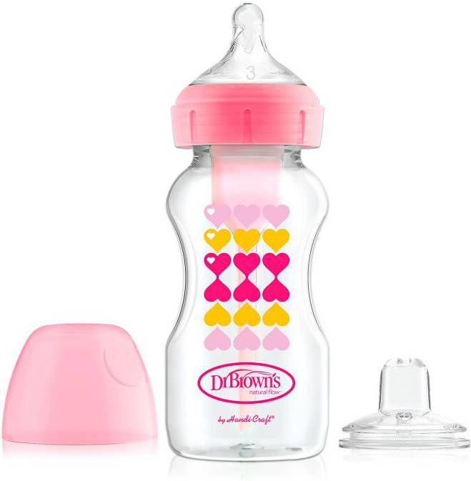 Dr. Brown's Dr. Brown's Options + Bottle to Sippy starterkit BH 270 ml roze