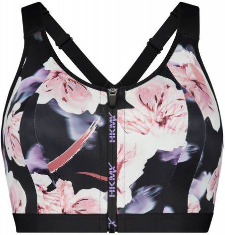 HunkemÃ¶ller HKMX sportbh The Pro Level 3 met ritssluiting zwart/roze