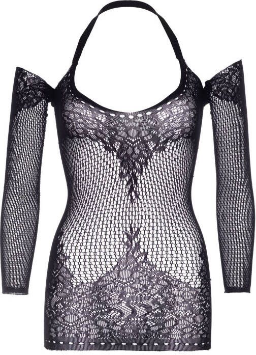 Leg Avenue fishnet halterjurk zwart