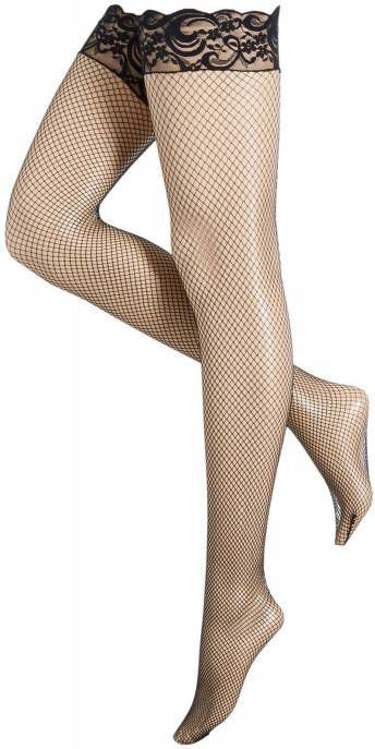 Leg Avenue hold up fishnet kousen zwart