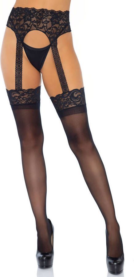 Leg Avenue jarretel panty zwart
