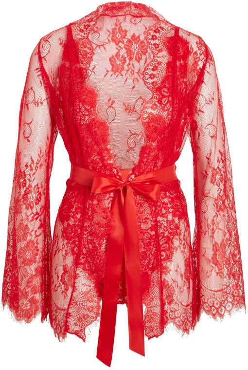 Leg Avenue kanten kimono met stringbody rood