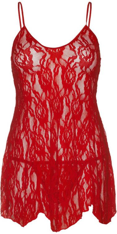 Leg Avenue kanten slipdress rood