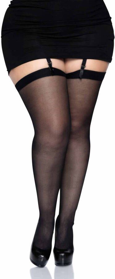 Leg Avenue Plus Size hold up kousen zwart
