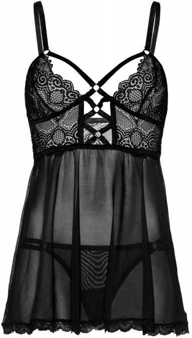 Leg Avenue slipdress met string zwart