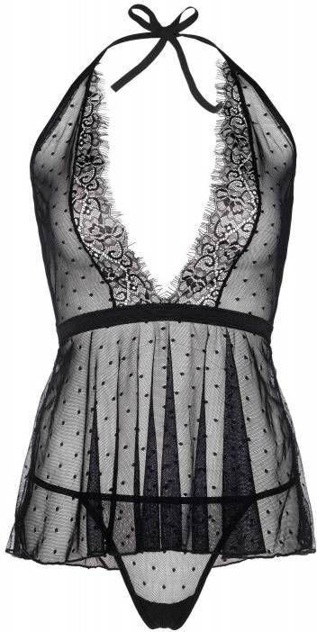 Leg Avenue slipdress met string zwart