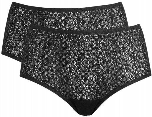 MAGIC Bodyfashion kanten maxislip Dream Lace(set van 2)zwart