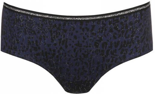 Marie Jo L'Aventure hipster Johan met panterprint en glitters donkerblauw/zwart