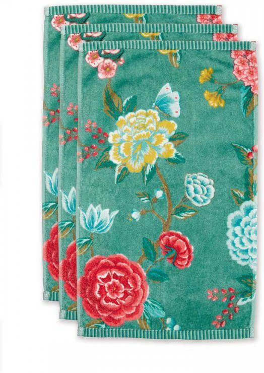 Pip Studio Good Evening Gastendoek 30 x 50 cm Groen Set van 3